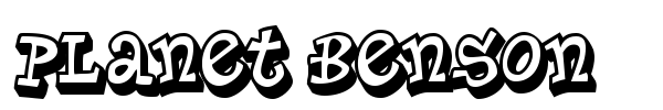 Planet Benson font preview